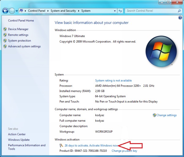 Windows 8 activation serial key